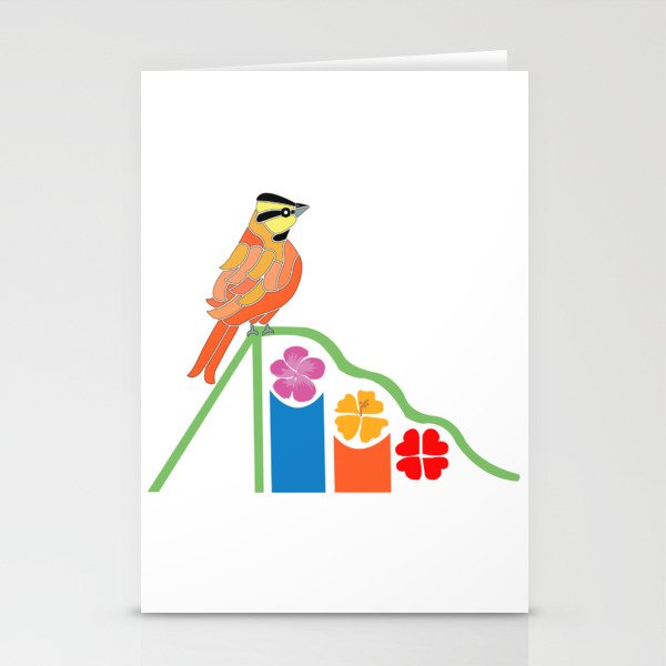 Bird on a slide Stationery Cards