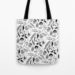 Death Lily Tattoo Flash Print Tote Bag