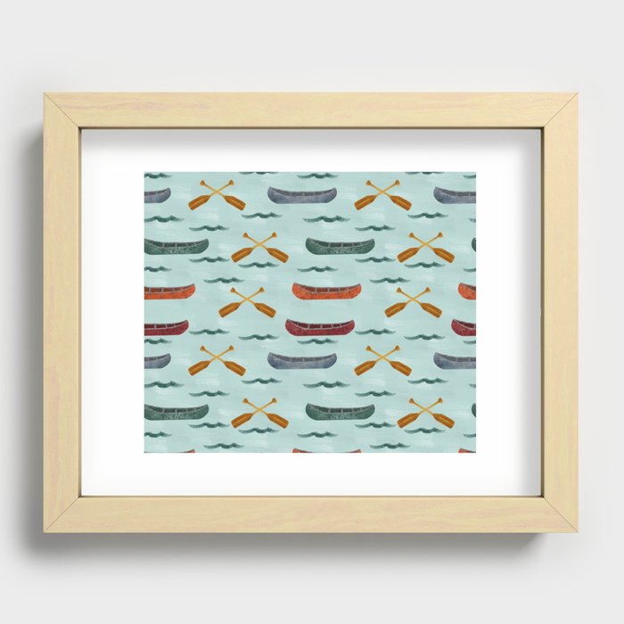 Canoes Recessed Framed Print