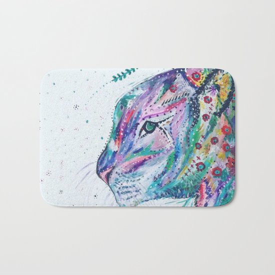 Tiger in the Garden Bath Mat
