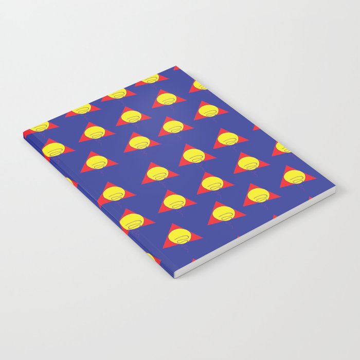 Psycho Geometrics Blue, Red & Yellow Design Notebook