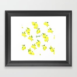 Ciao Lemon Print Framed Art Print