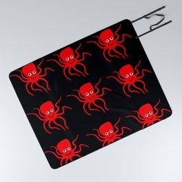 Cute funny  red octopus  Picnic Blanket