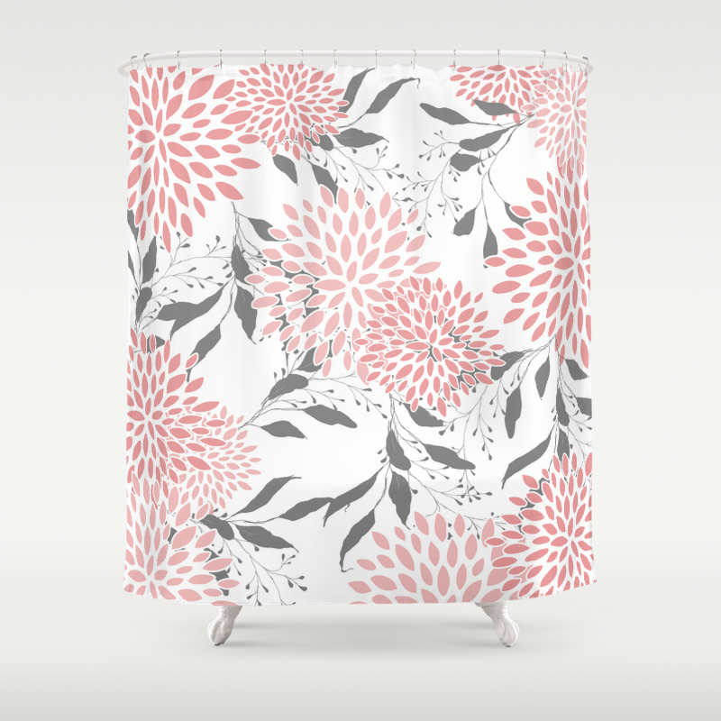 Blush Pink White by Megan Morris on Shower Curtain Society6 Floral Dahlias 71 x 74 Gray Blush Pink White by Megan Morris on Shower Curtain Society6 Floral Dahlias 71 x 74 Gray