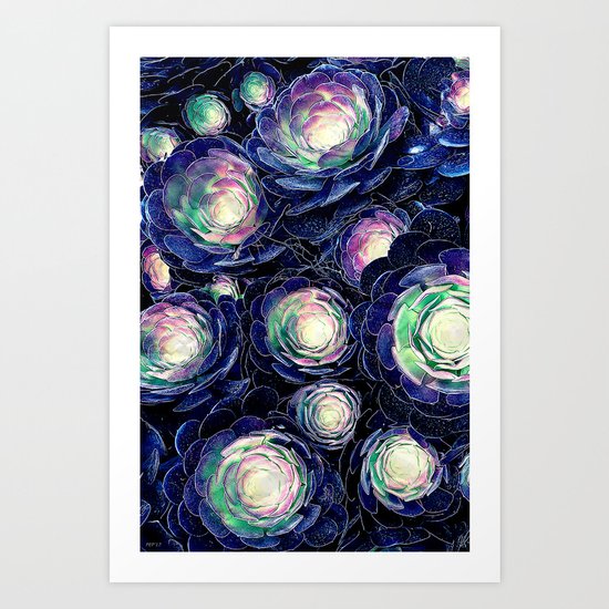 Plant Life At Night Art Print
