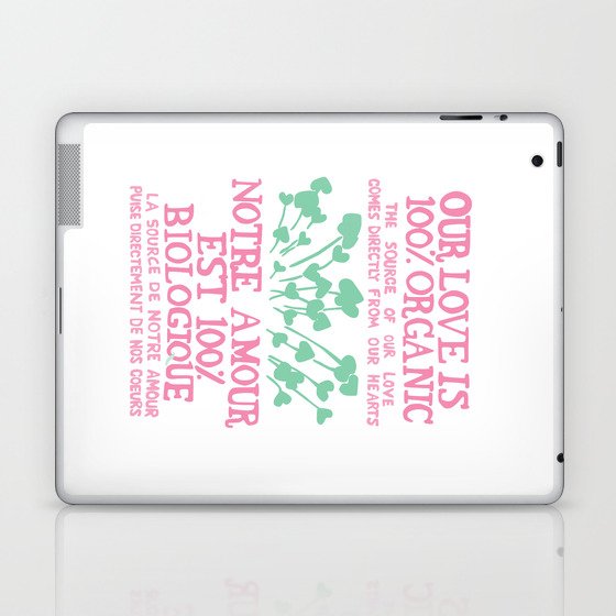 100% Organic Love pink Laptop & iPad Skin