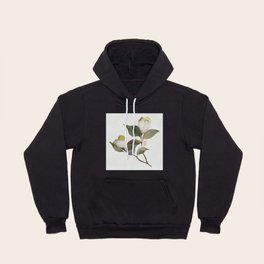 Yellow watercolor and ink camellias Hoody