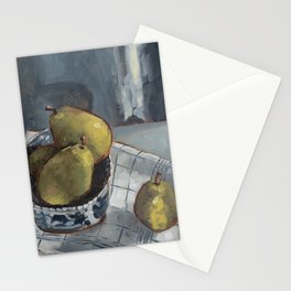Pears in a Transferware Bowl (2) Stationery Card
