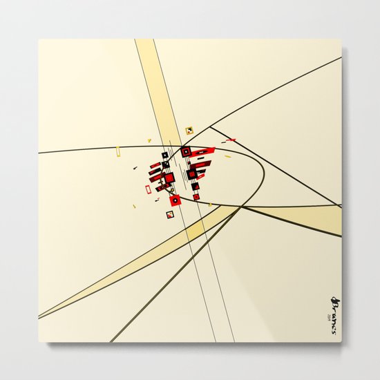 Phase Shifted Drift Metal Print