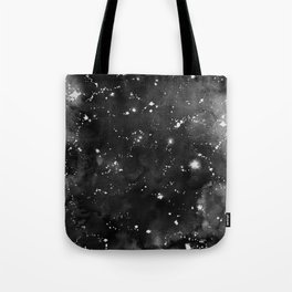 Watercolor black space sky Tote Bag