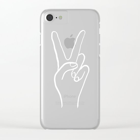 Peace Out Clear iPhone Case