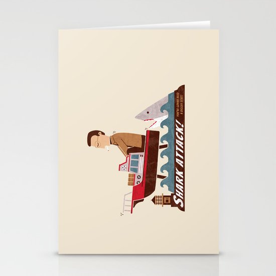 Shark Attack Stationery Cards