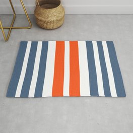 Mitchell Stripe Red White And Blue Area & Throw Rug