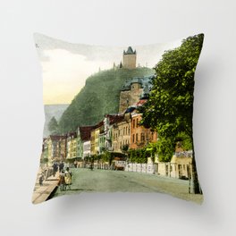 1900 Cochem Mosel Moselle Throw Pillow