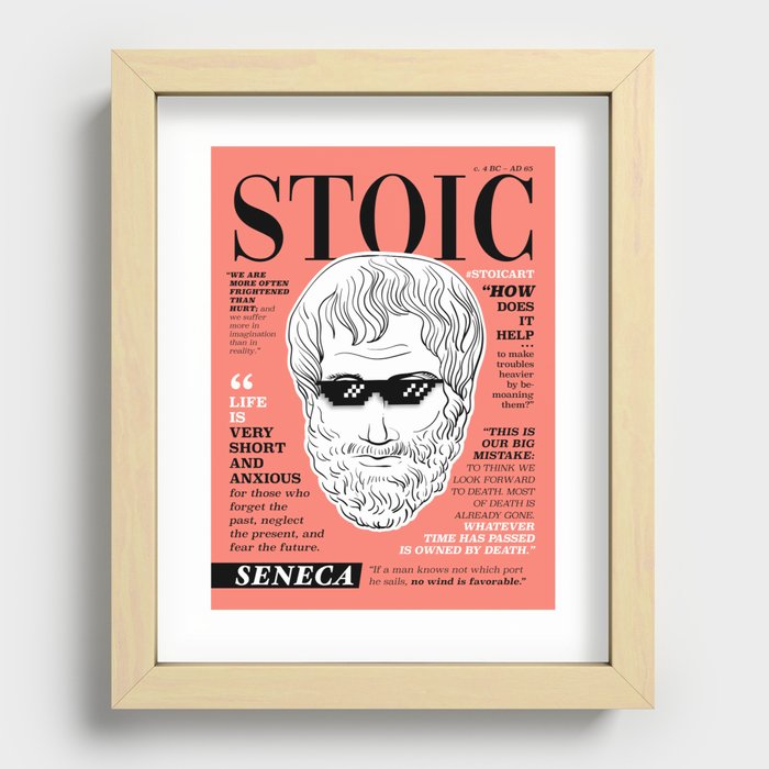 Stoic. Seneca Recessed Framed Print
