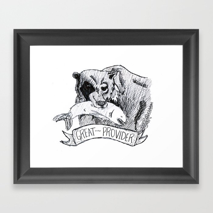 Great Provider Bear Framed Art Print