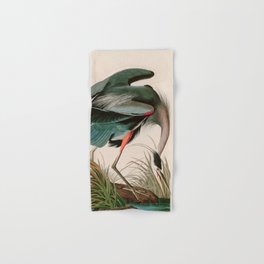 Great Blue Heron Birds of America Audubon Illustration Hand & Bath Towel