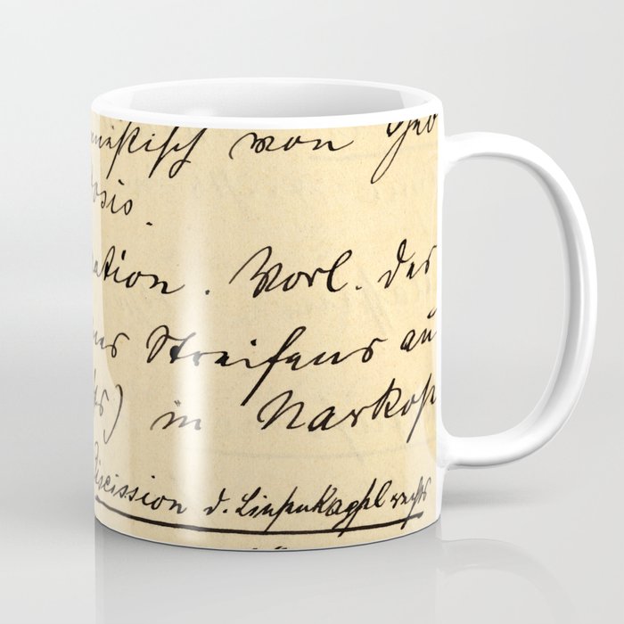 Part of old 19th century medical records, eyes hurt Coffee Mug