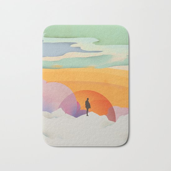 I Like to Watch the Sun Come Up - (White Version) Bath Mat