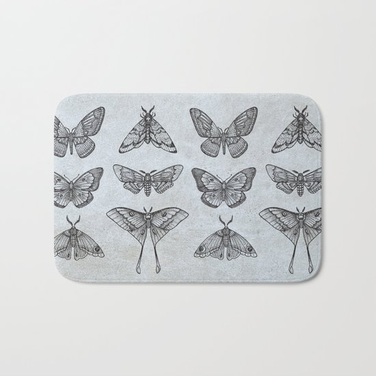 Moths & Butterflies Bath Mat