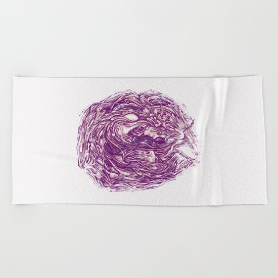 Beauty and the beard Beach Towel