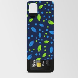 Blue & Green Colorful Leaf & Dotted Design Android Card Case