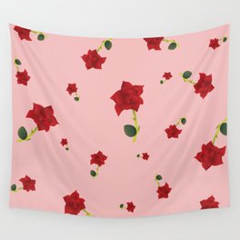 Red Flower Wall Tapestry