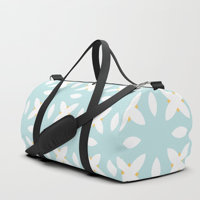 Abstract Geometric Flower Pattern Artwork 01 Color 01 Duffle Bag