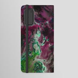 Abstract Magenta Pink White Emerald Green Burgundy Marble Android Wallet Case