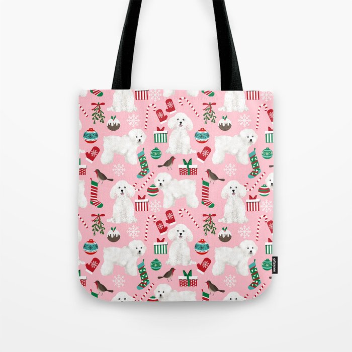 Holiday themed store tote bags