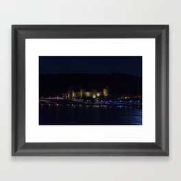 Conwy castle at night Framed Art Print