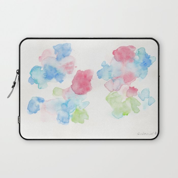 180807 Abstract Watercolour 13 Colorful Abstract Modern Watercolor Art Laptop Sleeve By Valourine