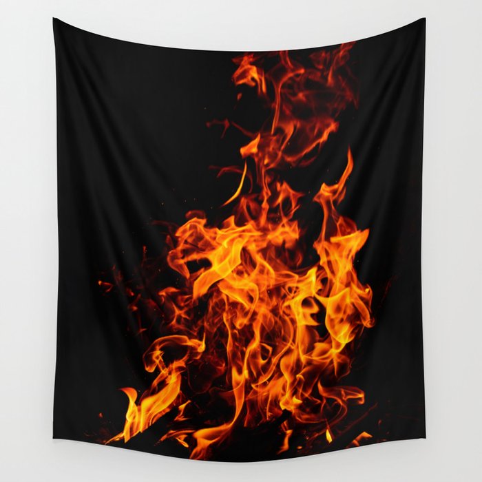 Flame of campfire Wall Tapestry