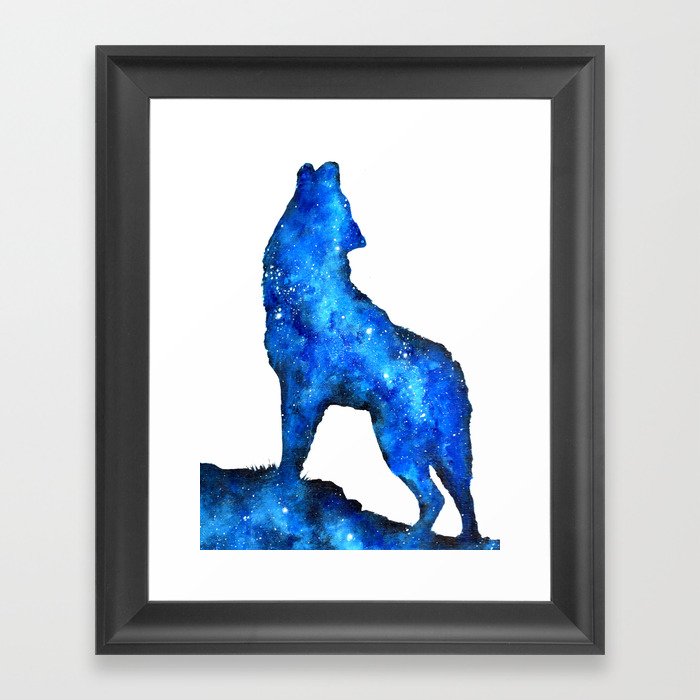Howling Wolf Space Wolf Double Exposure Wolf Wolf Painting