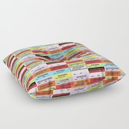 Anesthesia Labels Floor Pillow