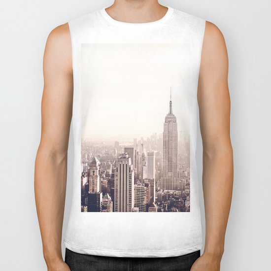 New York City Above the Cityscape Biker Tank