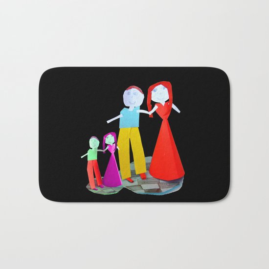 Dance me to the end of love | Kids Painting by Elisavet Bath Mat