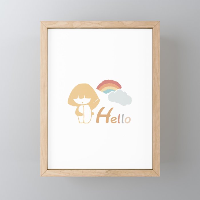 hello Framed Mini Art Print