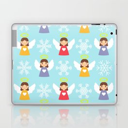 Christmas Pattern Cute Angel Snowflake Laptop Skin