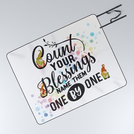 Count Your Blessings Picnic Blanket