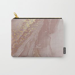 Blush Pink Marble + Gold Dust (x 2021) Carry-All Pouch