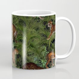 Vintage & Shabby Chic - Tigers in Palm Jungle Coffee Mug
