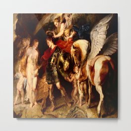 “Perseus Releasing Andromeda” by Peter Paul Rubens (1600s) Metal Print | Medusa, Cherubs, Sistarsprkls, Acrylic, Andromeda, Painting, Oil, Perseus, Pegasus, Vintage 