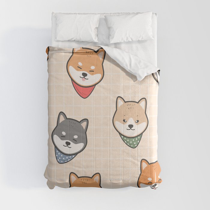 Cute Japanese Dog - Shiba Inu Pattern Comforter