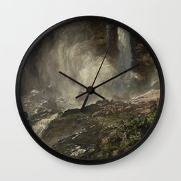 John Singer Sargent - Yoho Falls Wall Clock | Canvas, Artprint, Frame, Painting, Poster, Wallart, Old, Oilpaint, Isabellastewartg, Vintage 