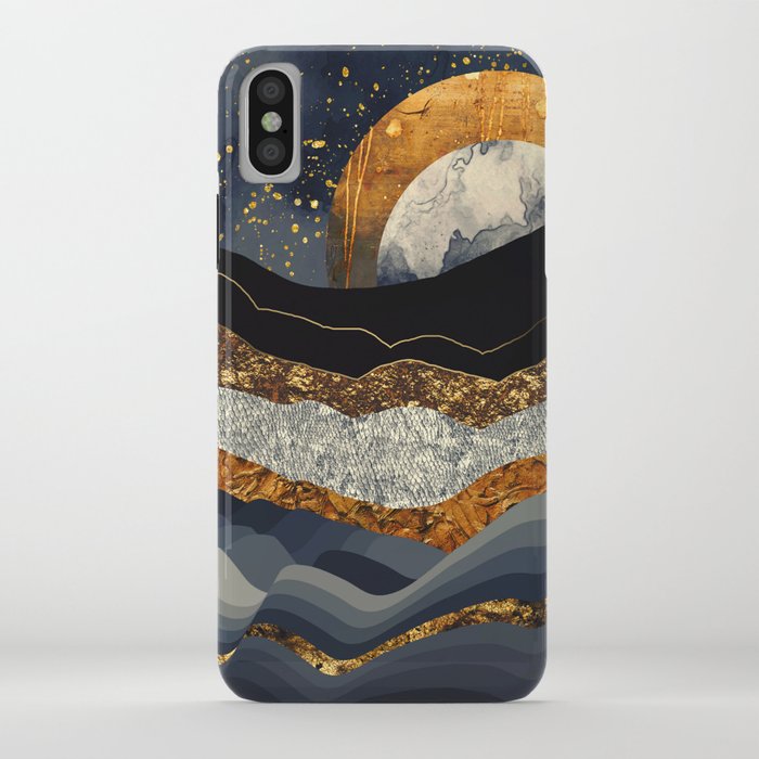 metallic mountains iphone case