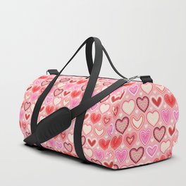 Flower Power Love Hearts Duffle Bag
