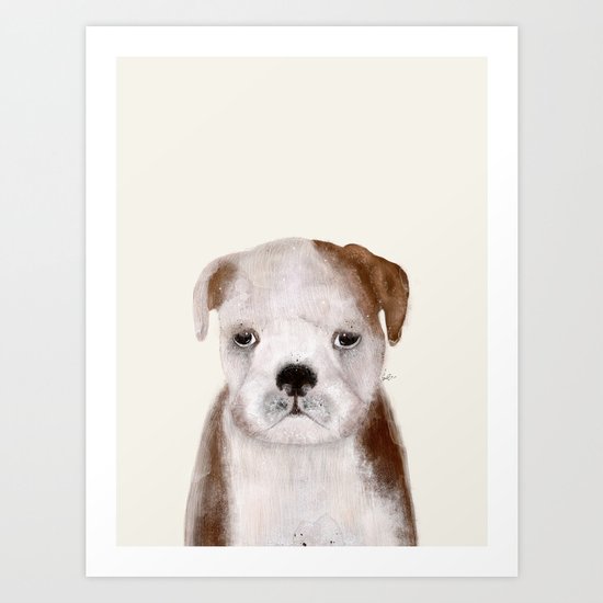 little bulldog Art Print