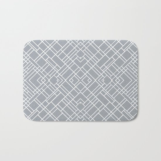 Map Outline 45 Grey Repeat Bath Mat