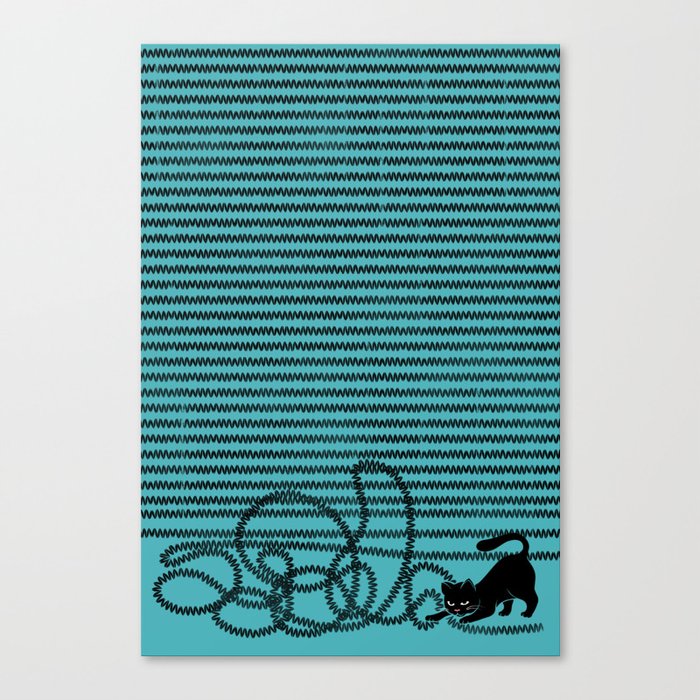 Unravel (in Blue) Canvas Print